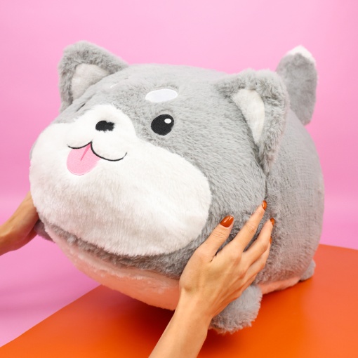 Мягкая игрушка "Хаски" серый, 70см