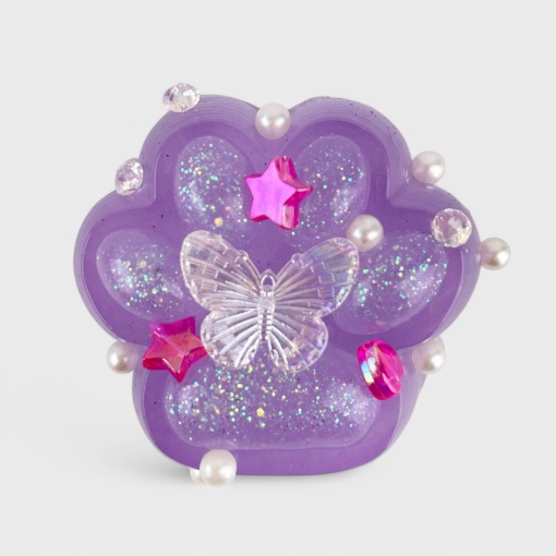 Антистресс "Лапка" прозрачный, фиолетовый