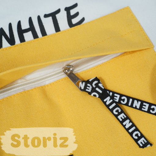 Сумка тканевая "Colors" white