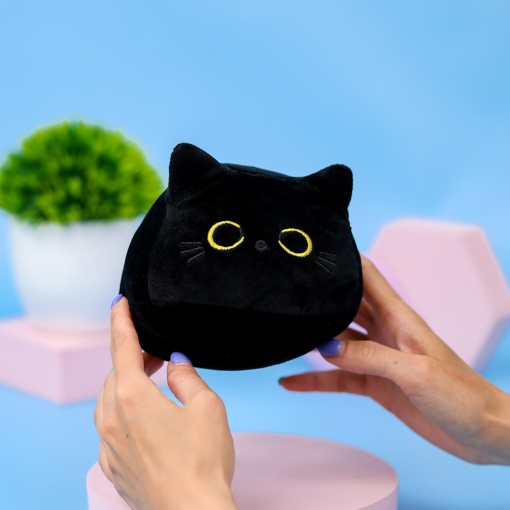 Мягкая игрушка "Котик" черный 20см
