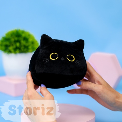 Мягкая игрушка "Котик" черный 20см