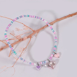 Кулон "Rubber" сердце, пастельный