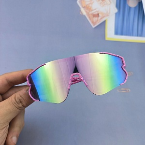 Имиджевые очки "Градиент" оправа с розово-голубыми брызгами