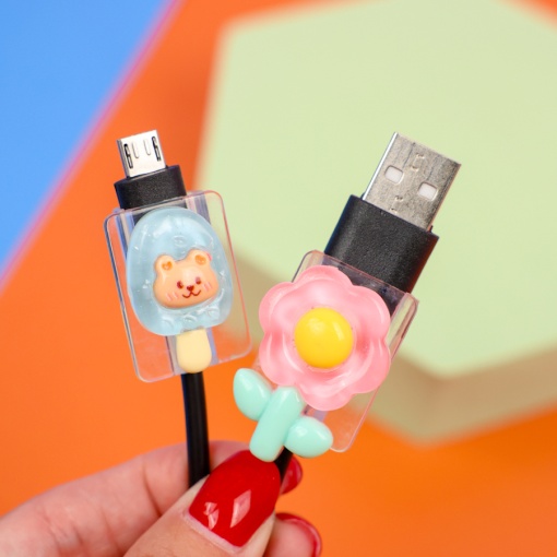 Насадка для кабеля "Мороженое и цветок" 