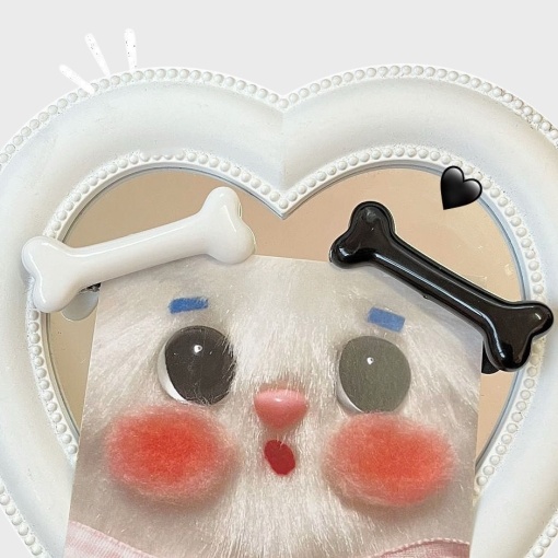 Заколка для волос "Косточка" черный