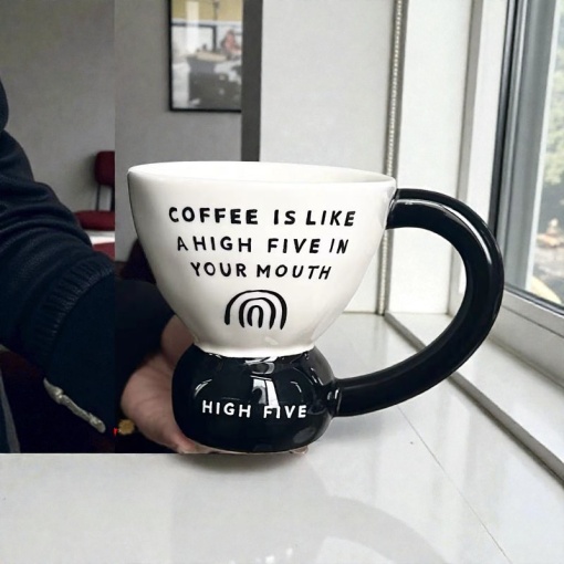 Кружка "Love for coffee" 300мл, бело-черный оптом со склада!