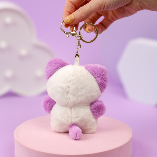 Мягкий брелок "Котенок Dudu" фиолетовый, 12 см