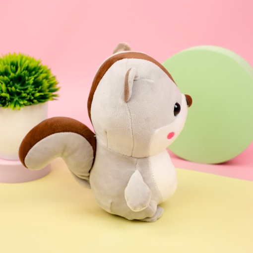 Мягкая игрушка "Белка" серый 25см, в ассортименте 1 шт. 