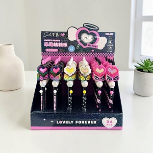 Набор ручек "Lovely Forever" №007 (синий) в шоу-боксе, 36шт