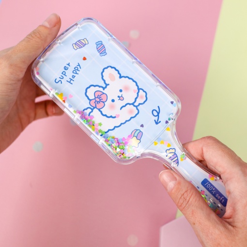 Расческа с блестками "Cute Animals" №3594А,  в ассортименте 1шт.