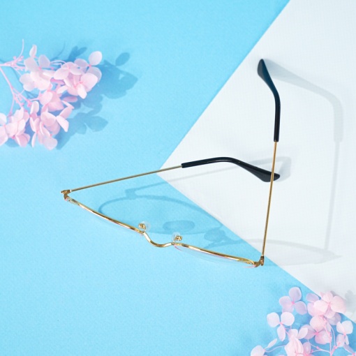 Очки "Кошачьи глаза", золотисто-розовая оправа