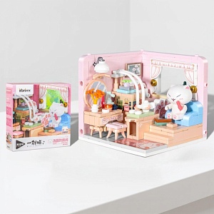 Конструктор "Inbrixx" cat room, розовый №885001 (287 деталей)