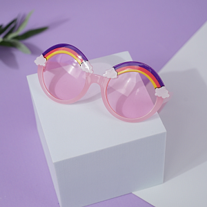Солнцезащитные очки с чехлом "Rainbow" soft pink