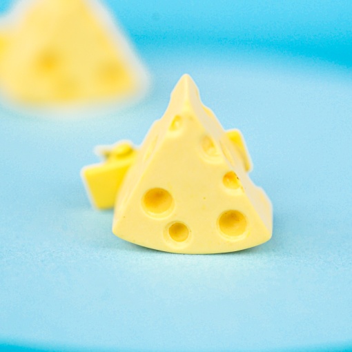 Заколка для волос "Сыр" желтый