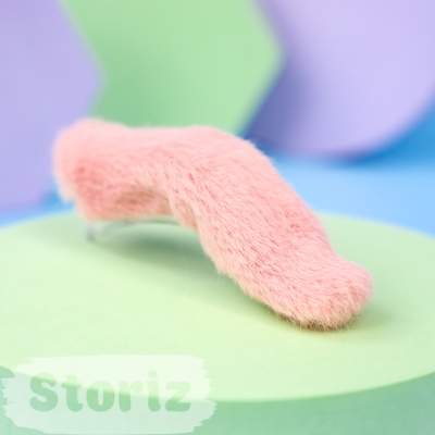 Заколка для волос плюшевая "Fluffy fur", розовый