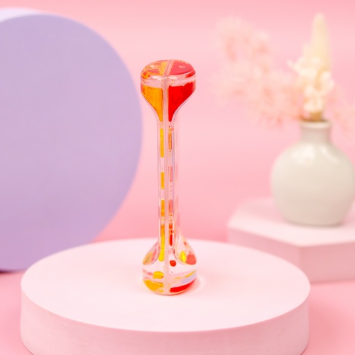 Гелевые часы красный-желтый, 14х5,5 см оптом