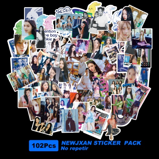 Наклейки для стикер бомбинга "New Jeans" (102 шт.)