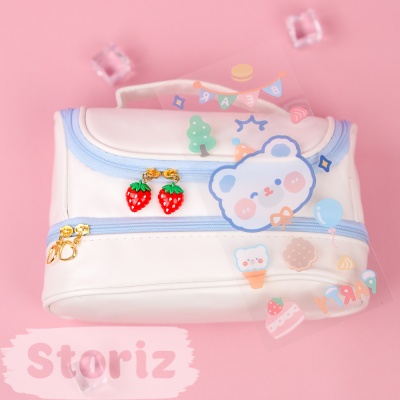 Косметичка "Strawberry", голубой 