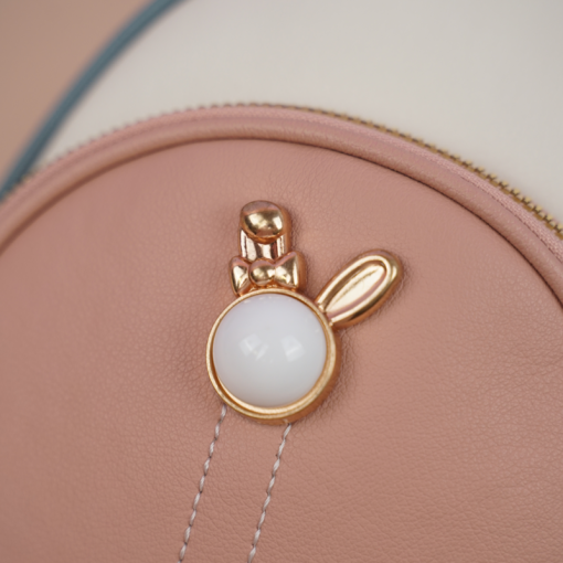 Рюкзак кож.зам."Rabbit" розовый-голубой