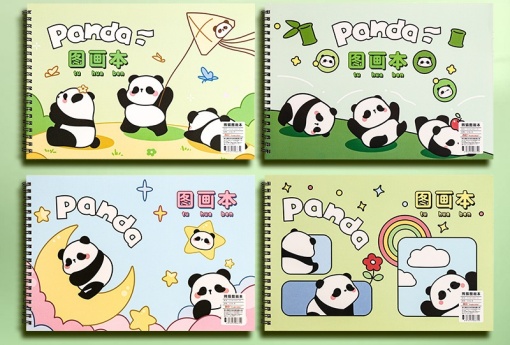 Скетчбук "Tuhuaben" Панды (30 листов), в ассортименте 1шт