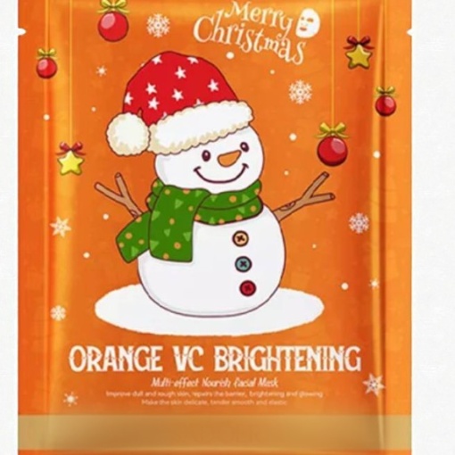 Маска для лица "Нг Hchana" снеговик, VC и апельсин, осветление