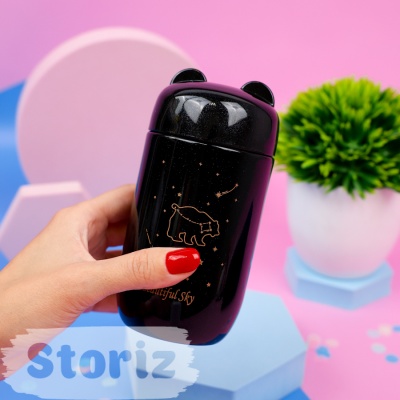 Термос "Star bear" черный, 220мл оптом