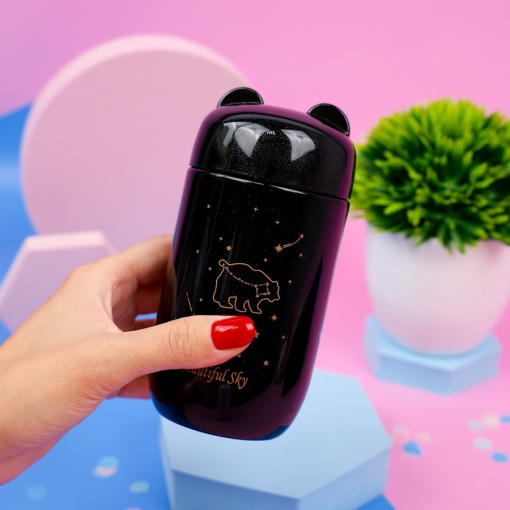 Термос "Star bear" черный, 220мл оптом