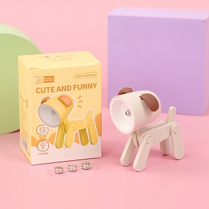 Мини-лампа "Puppy" бежевый оптом