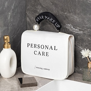 Косметичка "Personal care" бело-черный оптом со склада в Москве