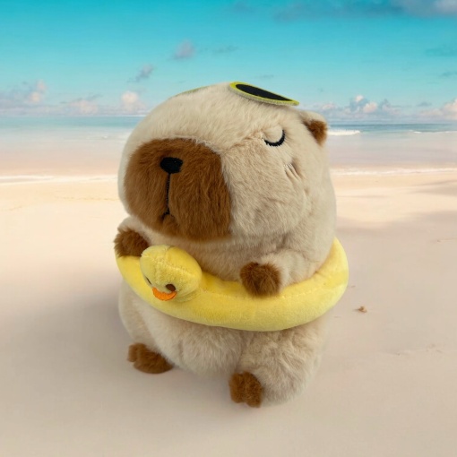 Мягкая игрушка "Капибара" На пляже, 17 см