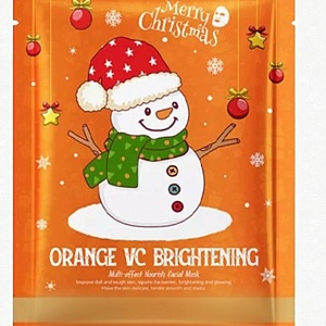 Маска для лица "Нг Hchana" снеговик, VC и апельсин, осветление