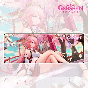 Коврик для мыши "Genshin Impact" Яэ Мико, 80x30 см