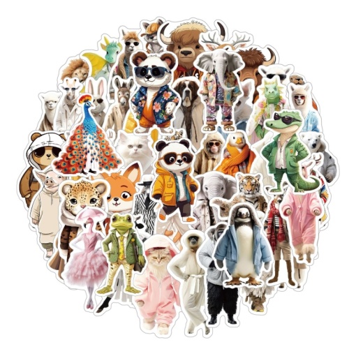 Наклейки для стикер бомбинга "Furry" 50шт