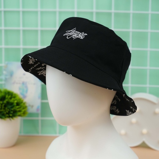 Панама двусторонняя "Thug Life" черный, M (56-58см)