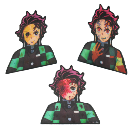 Наклейка голографическая "Истребитель демонов" 3D, №16