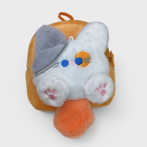 Брелок-монетница "Котик" трехцветный