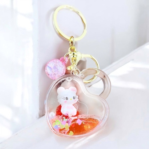 Брелок glass "Замок-сердце" Кт, розовый