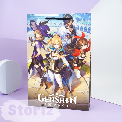 Подарочный пакет "Genshin Impact" 41x27,5 см