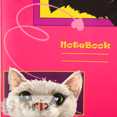 Тетрадь "Котики" розовый, 48 листов (STORIZ) 