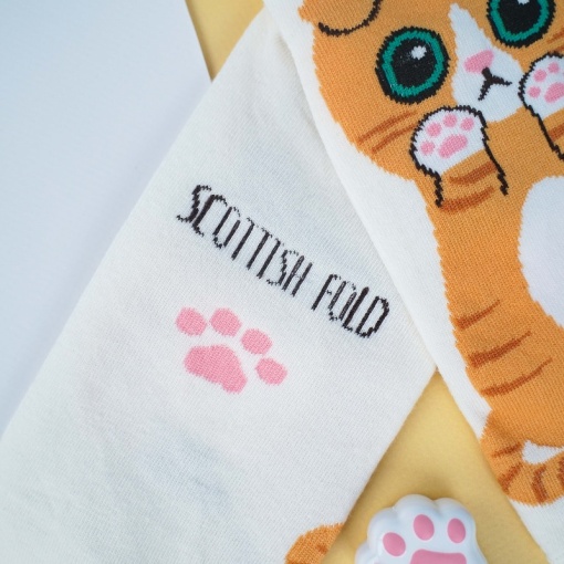 Мини-носочки "Real Cats" белый, 36-38 р.