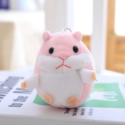 Мягкий брелок "Хомяк" розовый, 9,5 см