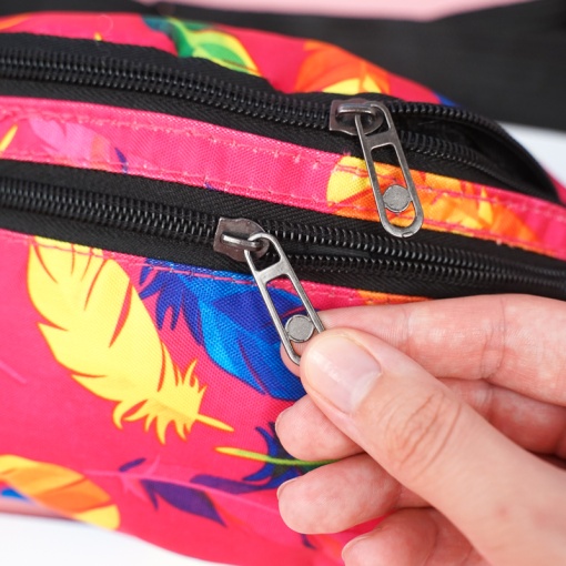 Поясная сумка "Leaves" розовый