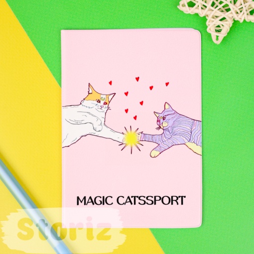 Обложка на паспорт "Magic Catssport" STORIZ