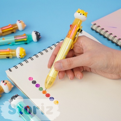 Ручка с восемью стержнями "Shiba Inu"