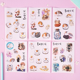 Набор наклеек "Тетрадь Дружбы Нацумэ" A6, 6 листов