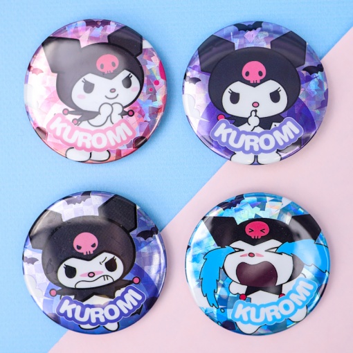 Набор круглых значков "Куро" 58 мм, 4шт