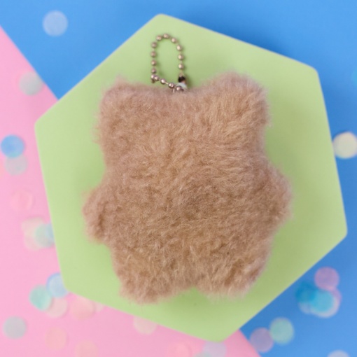 Мягкий брелок "Пищащий мишка" коричневый