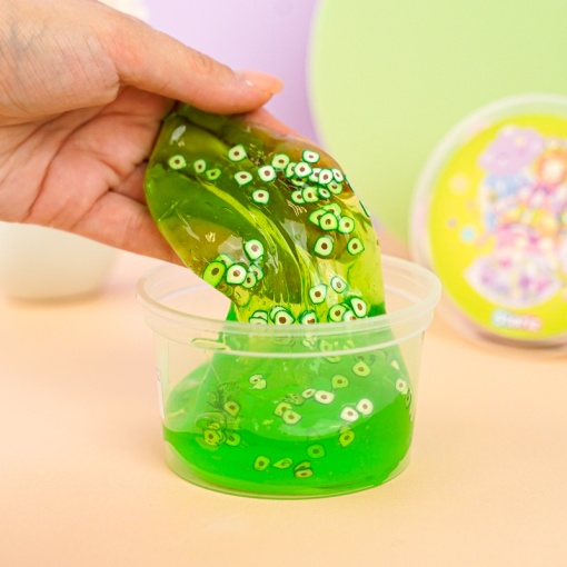 Слайм "Kawaii" полупрозрачный (зелёный), с наполнителем + авокадо, 200 гр. STORIZ