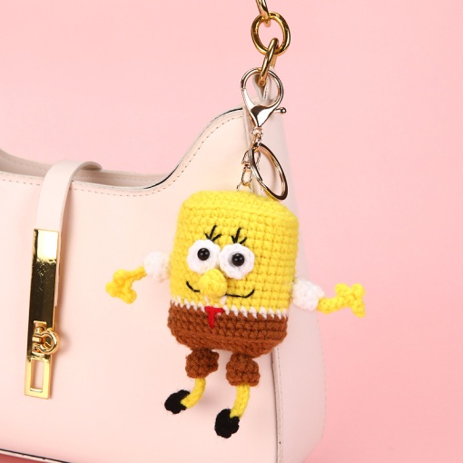 Мягкий брелок "SpongeBob" вязаный, Губка Боб