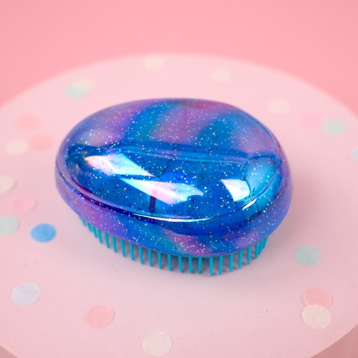 Расческа "Звездное небо" синий с блестками